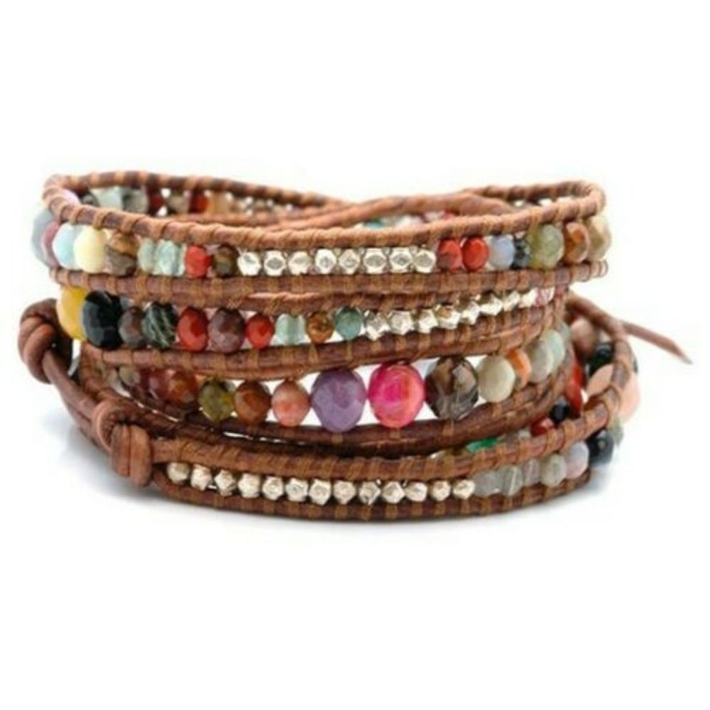 NEW Sundance Catalog Earrings & Leather Wrap Bracelet